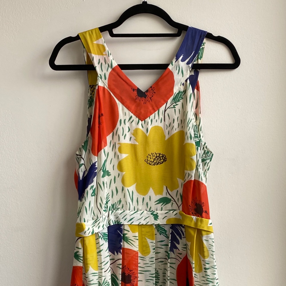Floral Anthropologie Silky Dress